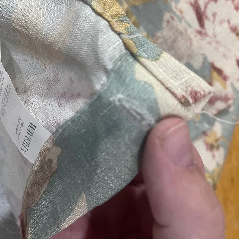 Waverly Ballad Bouquet Floral Shower Curtain Blue Pink Sage Cottagecore 70x72